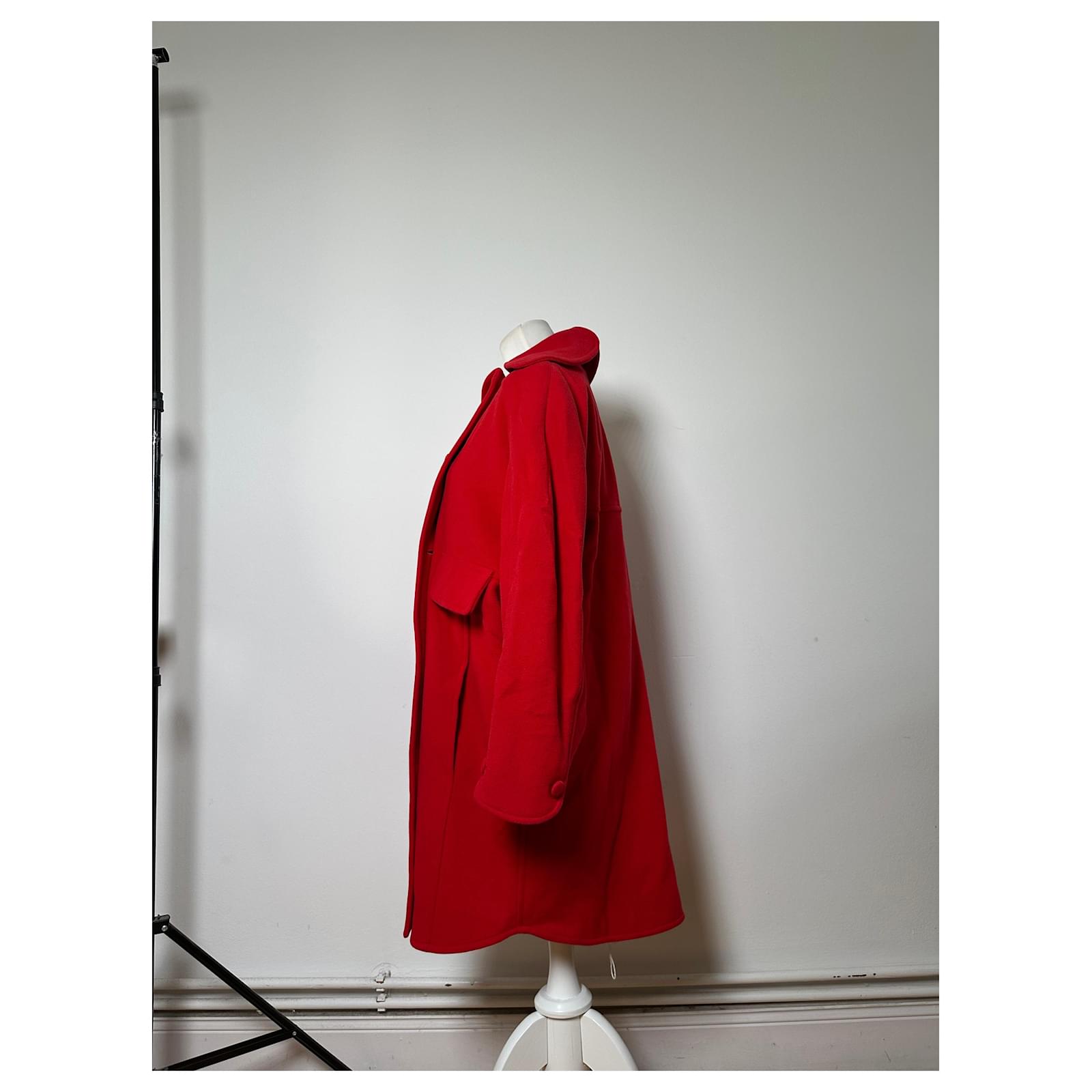 Vintage Fendi Wool Blend Coat Red L ref.3302165 - Joli Closet