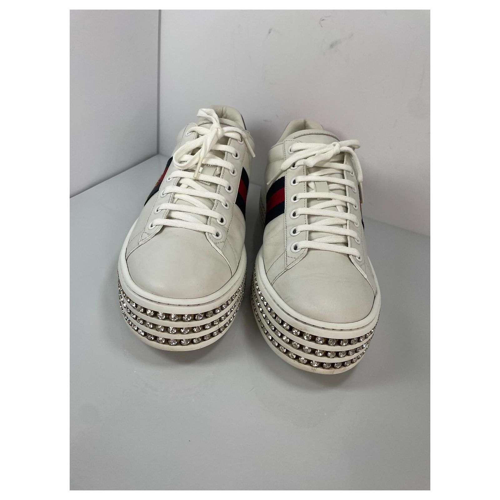 Gucci Ace Bee Crystal Platform Sneakers ref.3304623 - Joli Closet