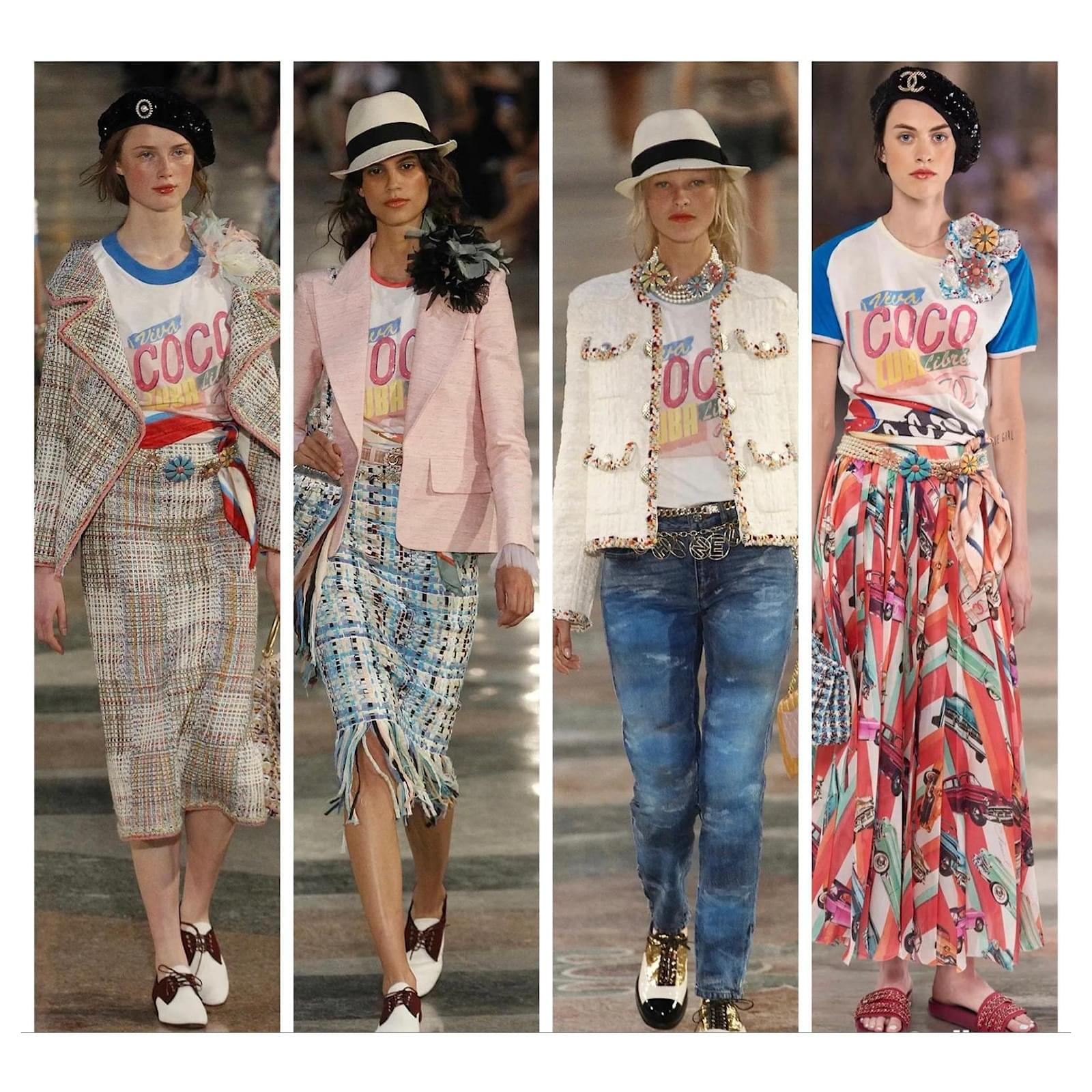 T-shirt Chanel 17C Viva Coco Cuba Libre Multicolor - Taglia M Rosa