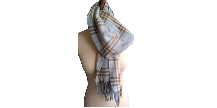 Burberry Scarves Light blue Cashmere Wool  - Joli Closet