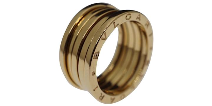 Bulgari Bvlgari  5-Band 18k Yellow Gold Band Ring Size 61 Golden  Gold hardware  - Joli Closet