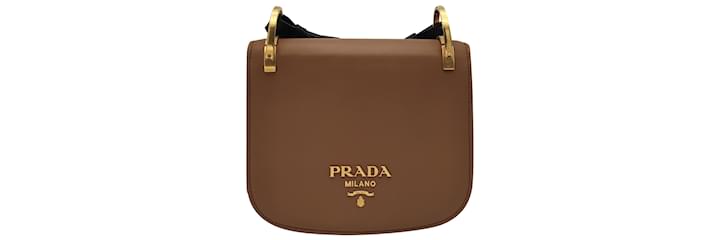 Pionnière Prada leather pioneer bag Brown Black  - Joli Closet