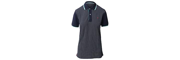 Carolina Herrera Printed Polo Shirt in Navy Blue Cotton  - Joli  Closet