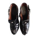 Leather peep-toe ankle boots - Giuseppe Zanotti