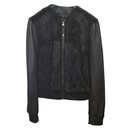 black leather jacket - Mango