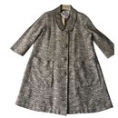brown and ecru mix loose fitting coat - Chloé
