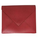 Envelope Pochette 24 cm em courchevel garance leather - Hermès