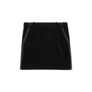 Minifalda de esmoquin con terciopelo negra de Saint Laurent