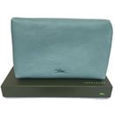 Small clutch/bag in blue leather - Longchamp