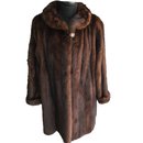 Abrigo de piel marrón oscuro - Autre Marque