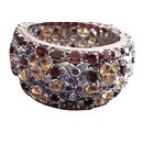 925 rhodium silver bracelet and semi precious stones - Autre Marque