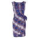 Novo Della vestido em Python Pop Medium Blue Iris - Diane Von Furstenberg