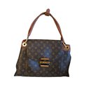 Louis Vuitton Olympe in mono canvas and tan leather