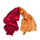 Two-tone silk stole Red / orange  175* 90 cm - Autre Marque