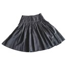 Charcoal gray silk skirt T. 36 - Autre Marque
