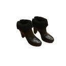 Black boots in fur interior - Moncler