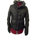 black down jacket with ruffles and inlay of shiny tone on your size 6/8 EN - Marithé et François Girbaud