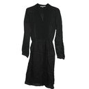 Black dress from silk and linen - Gerard Darel