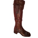 PRADA "Capra Old" knee high boots brown color - Prada