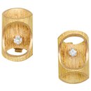 "Bamboo" cufflinks in yellow gold and diamonds, 1970. - inconnue