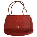 Chanel, lined SIDED CHANEL BAG JUMBO RED LIMITED EDITION
