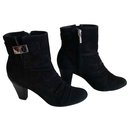 Black suede ankle boots - Geox