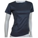 Céline Camiseta de algodón gris oscuro, talla S SMALL