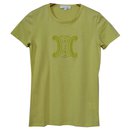 Céline Lime Green T-Shirt Tee Size S SMALL