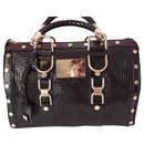 Gianni Versace Handbag Grey Metallic Leather ref.34272 - Joli Closet