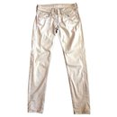 Jeans Fornarina beige gris con diamantes de imitación de cintura baja T.27 (36-38)