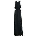 Langes schwarzes Kleid - Solace London