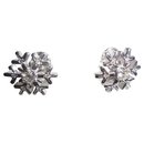 Chopard 18K White Gold Diamond Snowflake Stud Earrings