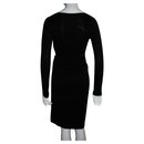 Black dress with draping - Marc Cain
