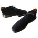 Tod's, black velvet calf leather boots, 38,5.