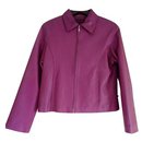 Purple leather women's jacket - Autre Marque