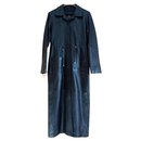 Long woman leather coat - Autre Marque