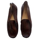 brown crocodile loafers for women - Autre Marque