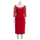 Red silk dress - Marchesa
