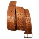 handmade soft leather belt T. 90-95 Unisex - Autre Marque