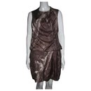 Draped silk dress - Halston Heritage