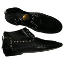 black leather boots, Pointure 36. - Maje