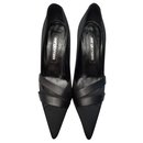 Leather and satin pumps - Sergio Rossi