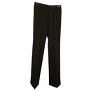 Black Wool Tuxedo Pants YSL Rive Gauche - Yves Saint Laurent