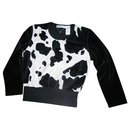 B / W print sweatshirt, taille M. - Sonia Rykiel