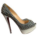 Lady peep spikes 150 patent jeans - Christian Louboutin