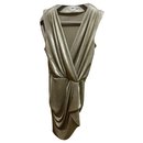 Robe drapée métallisée - Asos