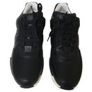 Chanel black leather sneakers