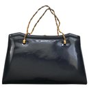 Vintage Navy Patent Leather Bag