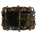 Cinturón de cuero real adornado con cristales - Max & Co