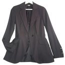Beautifully tailored jacket in soft anthracite grey with fine pinstripe. - Zara